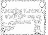 School Coloring 100th Pages Days Printable Getcolorings sketch template