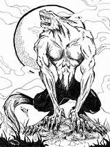 Werewolf Howling Werewolves Coloringsun Colouring sketch template