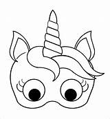Unicorn Mask Maske Coloring Einhorn Pdf Template Vorschule sketch template