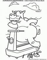 Humongous Skidder Hippopotamus sketch template