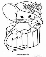 Coloring Pages Kittens Kitten Color Printable Cat Sheet Colouring Kids Adult sketch template