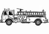 Camion Pompier Colorier Fire Coloriages Ko sketch template