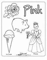 Pink Color Coloring Worksheets Preschool Pages Colors Activities Sheets Post Preschoolers Learning Kindergarten Worksheet Printable Toddlers Kids Designlooter Ca Pre sketch template