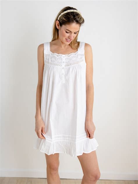 Jennifer Nightgown Jacaranda Living White Cotton Nightgowns