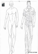Illustration Fashion Men Template Drawing Model Man Sketches Figure Draw Walking Sketchbook sketch template