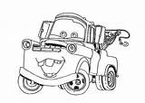 Coloring Mater Pages Tow Truck Cars Disney Cummins Drawing Convertible Color Dodge Lightning Mcqueen Car Town Going Around Character Getcolorings sketch template