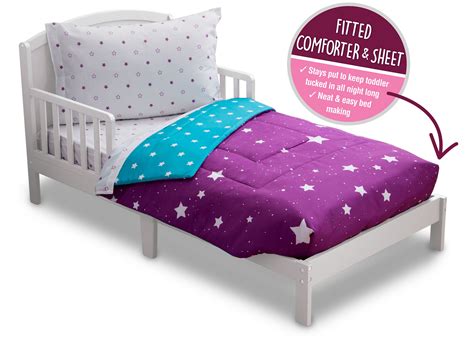 delta children reversible girls toddler  piece bedding set fitted