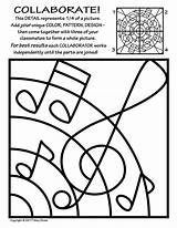 Collaborative Coloring Symmetry Pages Activity Radial Projects Collaborate Worksheets Visit Elementary sketch template