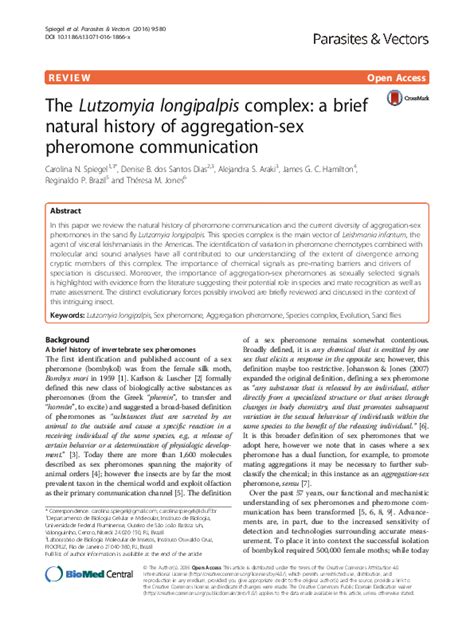 pdf the lutzomyia longipalpis complex a brief natural history of