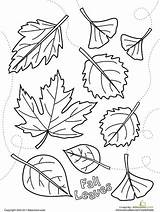 Fall Coloring Pages Leaves Printable Falling Color Kids sketch template