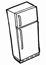 Nevera Kleurplaat Koelkast Diepvriezer Refrigerator Congelador Freezer Grandes sketch template