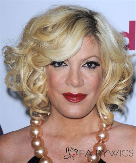 12 Inch Wavy Lace Front 100 Human Wigs Hair Styles Tori Spelling