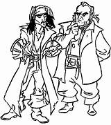 Pirates Pirate Personnages Sparrow Coloriage Mediano Coloriages sketch template