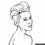 Coloring Miley Cyrus sketch template