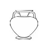 Vase Large Clip Clipart Greek Outline Amphora Clker Empty Small sketch template