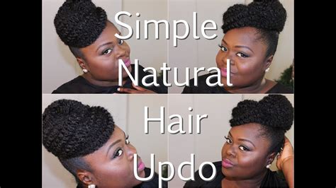 natural hair simple updo  marley hair tutorial