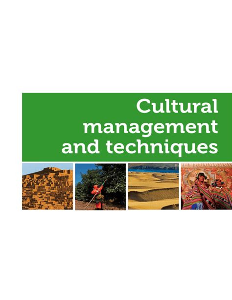 cultural management  techniques