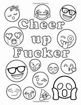 Coloring Emoji Pages Adult Swearing Swear Funny Book Emojis Word Help Malebøger Colouring Maybe Color Will Books Tegning Tegninger Printable sketch template