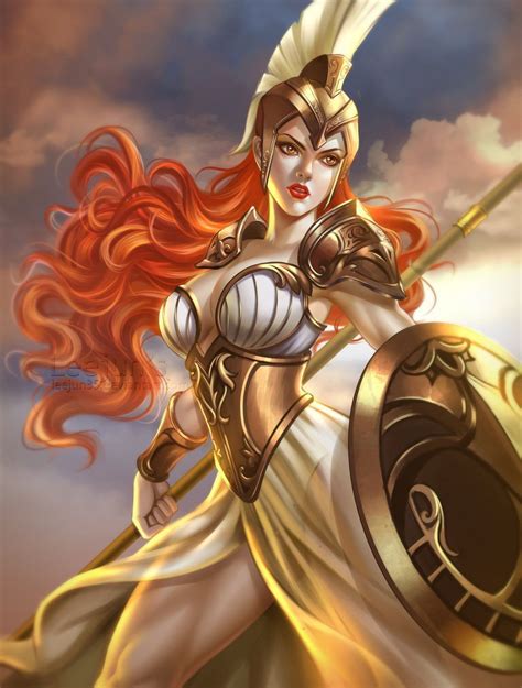 pin  jennifer  anime fantasy female warrior athena goddess female gods