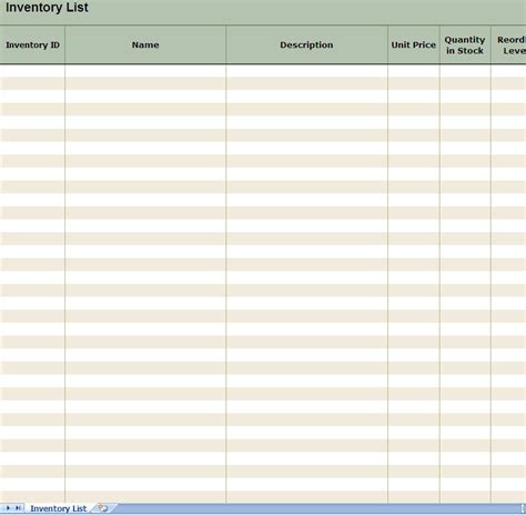 inventory sheets  printable search results calendar