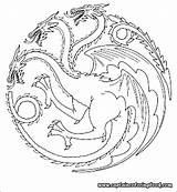 Coloring Dragon Game Drawing Thrones sketch template