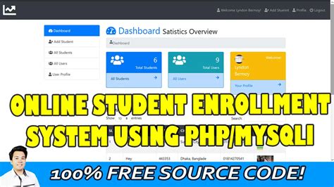 student enrollment system  phpmysqli  source code sourcecodester