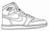 Jordans Sneakers sketch template