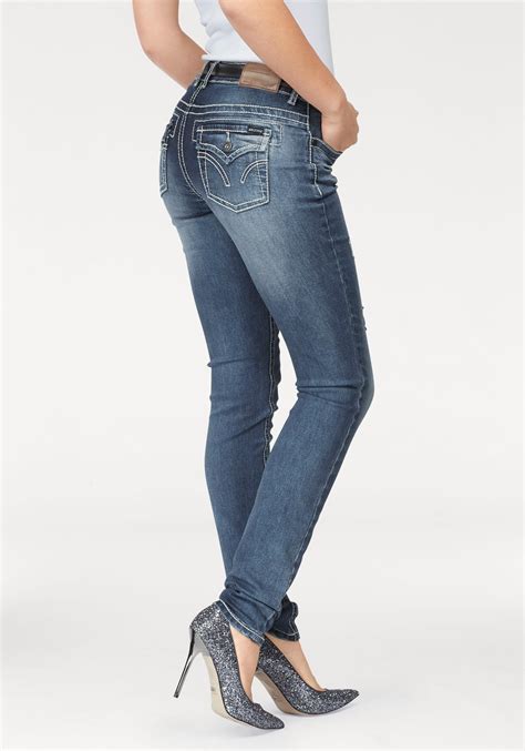 Arizona Skinny Fit Jeans Met Contrastnaden En Klepzakken Bestel Nu