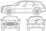 Blueprints Chrysler 300c Reserva sketch template