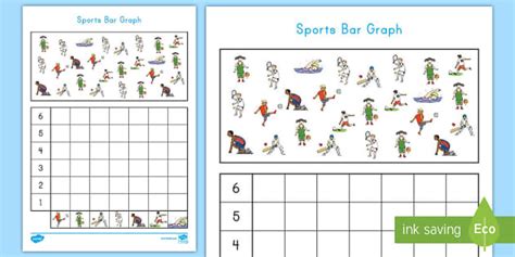 sports bar graph worksheet professor feito twinkl