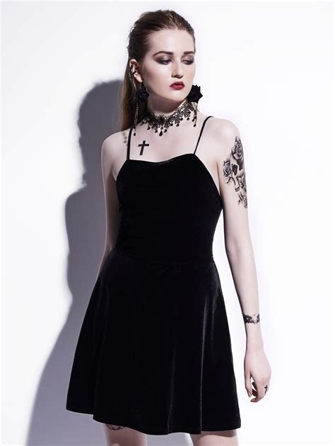 Gothic Mini Dress 2018 Black Summer Women Sexy Short Dress
