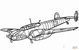Coloring Pages Messerschmitt Fighter Bf Aircraft Heavy Avion Drawing Coloriage Guerre sketch template