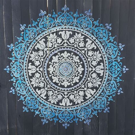 prosperity mandala stencil stencil wall art mandala wall art