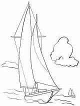 Speedboot Zeilboot Kleurplaat Leukekleurplaten Sailing Ship sketch template