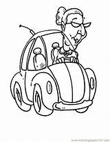 Coloring Old Pages Lady Cars Car Yeller Clipart Library Template Popular sketch template