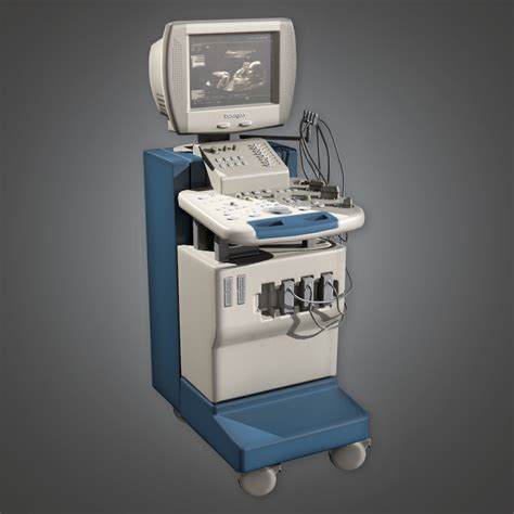 model hpl ultrasound machine pbr game ready vr ar  poly cgtrader