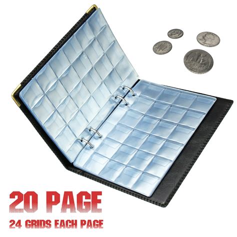 generic  pockets coin holder collection coin storage album book