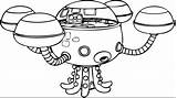 Octonauts Tunip Spaceship Octopod Coloriages Birijus Octopus sketch template