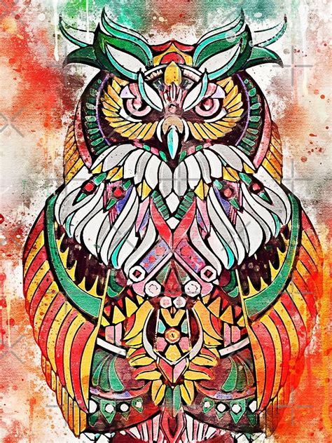owl colored mandala sleeveless top  trendira redbubble