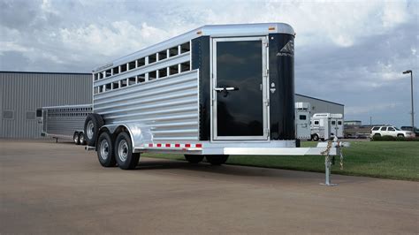 bumper pull stock aluminum trailer elite custom aluminum horse  stock trailers