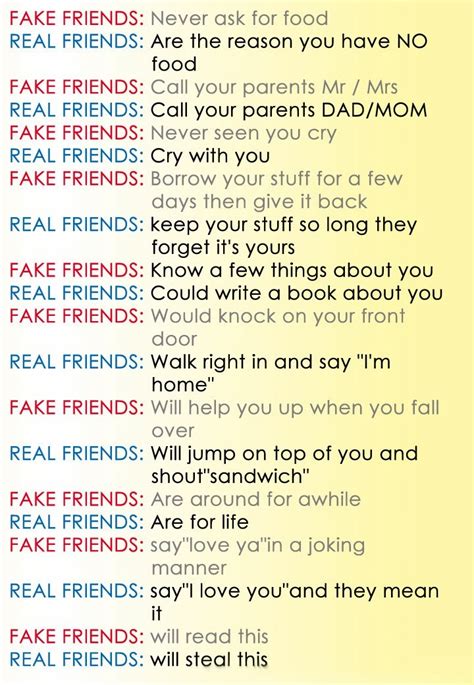 Awesome Quotes Fake Friends Vs Real Friends