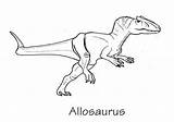 Allosaurus Jurassic Killer Dinosaurus Coloringpagesonly Kidsplaycolor sketch template
