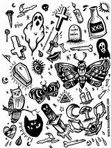 Spooky Tatoos Tatto Ipad Doodle Nonsense Poke Tatoo Tatuagem Bilderesultat Russa Rhi Tatuaje Preta Crip Coffin Gaps Scattered Kritzelei Retro sketch template