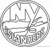 Islanders Coloring Logo York Pages Nhl Coloringpages101 Color sketch template