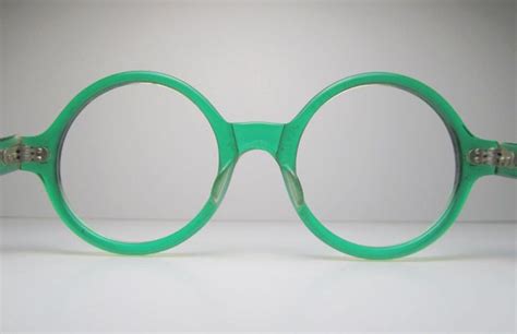 1960s round green clear eyeglasses eye glasses eyeglass frames etsy