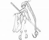 Faye Litchi Ling Character Blazblue Trigger Calamity Coloring Pages sketch template