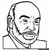 Coloring Pages Shaquille Neal Line Connery Sean Thecolor Actor Famous Divyajanani sketch template