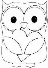 Owl Template Coloring Pages Printable Eule Eulen Templates Herbst Sheets Vorlagen Kids Animal Size Colouring Cute Mit Print Heart Kindergarten sketch template