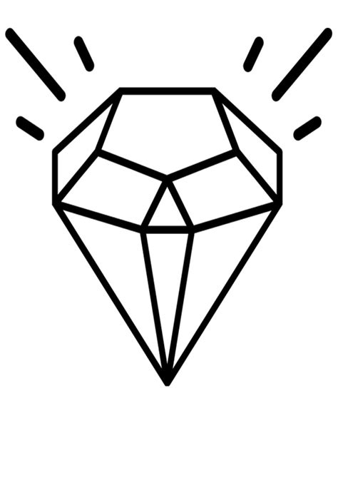coloring pages diamond coloring page  kids