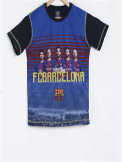 buy barcelona boys black printed  neck  shirt tshirts  boys  myntra